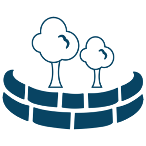 Planters and steps icon